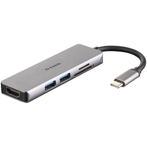 D-LINK 5-in-1 USB-C Hub with HDMI and SD/microSD Card Reader