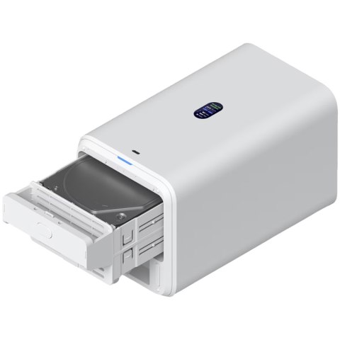 Ubiquiti UniFi UNAS-2-W-EU Network Attached Storage with (2) 3.5inch HDD bays, 2.5 GbE networking, USB-C connectivity, and an i