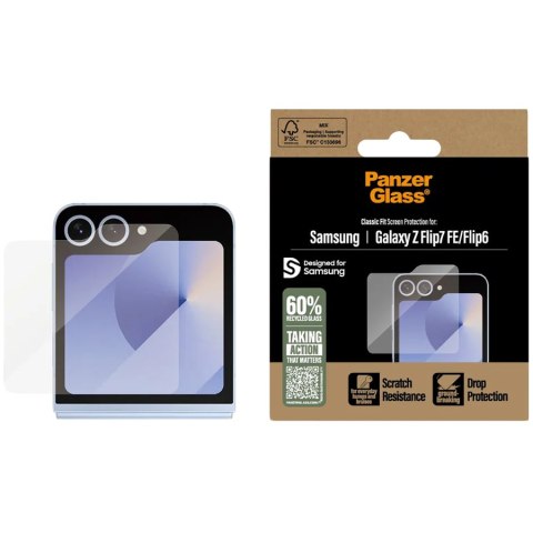 PANZERGLASS Screen Protector Samsung Galaxy Z Flip7 FE Flip6 Classic Fit