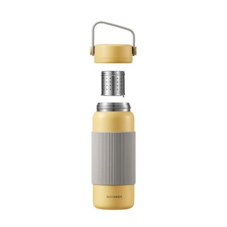 BUYDEEM Termos z zaparzaczem 400 ml, CD1011, Mellow Yellow