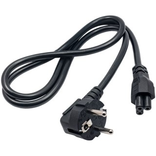 AKYGA Kabel zasilający do notebooka Akyga AK-NB-08A CCA 3x0.5mm2 koniczynka IEC C5 CEE 7/7 1m