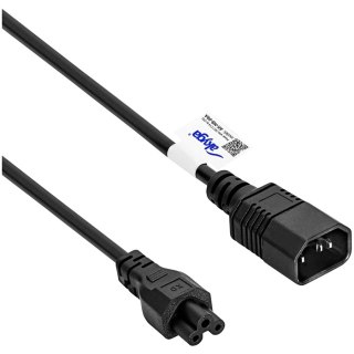 AKYGA Kabel zasilający koniczynka Akyga AK-NB-09A CCA 3x0.5mm² IEC C5 / IEC C14 1.5 m