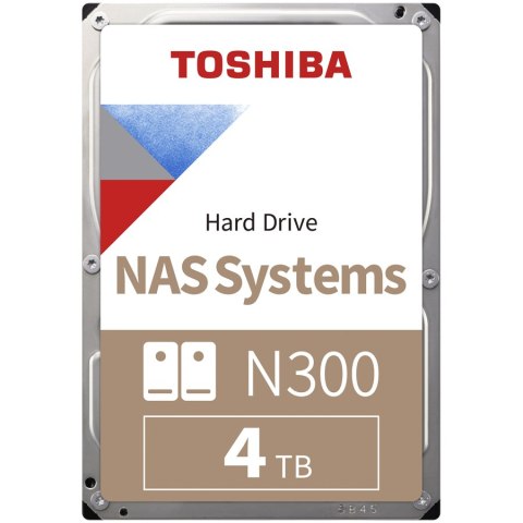 HDD NAS TOSHIBA N300 4TB CMR, 3.5'', 512MB, 7200RPM, SATA, TBW: 180