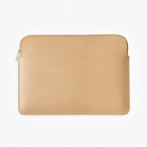 BALTAN Etui skórzane z zamkiem do MacBooka Pro 14" M4 beżowe