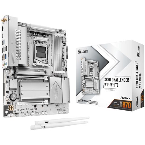 ASROCK X870 CHALLENGER WIFI WHITE ATX AM5 DDR5