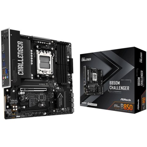 ASROCK MB B850M Challenger, AM5, 4x DDR5, 1x PCIe 5.0 x16, 1x PCIe 4.0x1, 1x PCIe 4.0x16, 1x Blazing M.2, 1x Hyper M.2, 4x SATA3