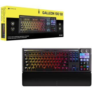 CORSAIR GALLEON 100 SD RGB Mechanical Gaming Keyboard, Backlit RGB LED, CORSAIR MLX Pulse, Black, Black PBT Keycaps