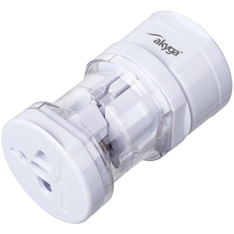 AKYGA Adapter podróżny AC Akyga AK-AD-61 worldwide biały