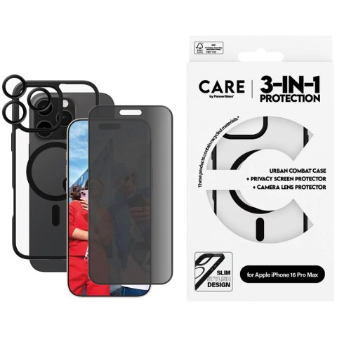 PANZERGLASS Flagship 3-in-1 Privacy Bundle iPhone 16 Pro Max