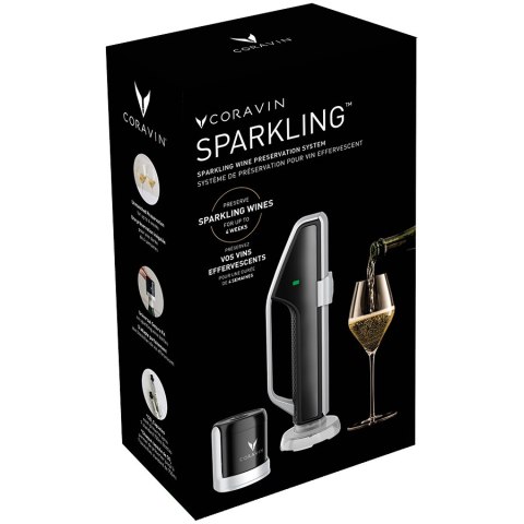 CORAVIN Sparkling Wine Preservation System - Black/Silver - new