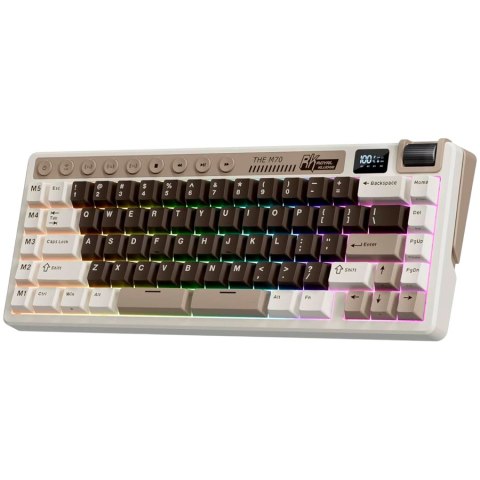 ROYAL KLUDGE RK M70 Mocha Grey Gaming Keyboard Cream switch