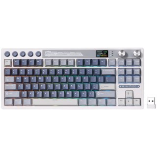 ROYAL KLUDGE RK M87 Ocean Blue Gaming Keyboard Beige switch