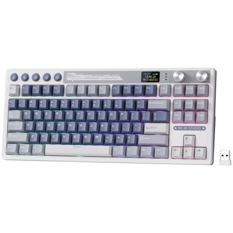 ROYAL KLUDGE RK M87 Ocean Blue Gaming Keyboard Beige switch
