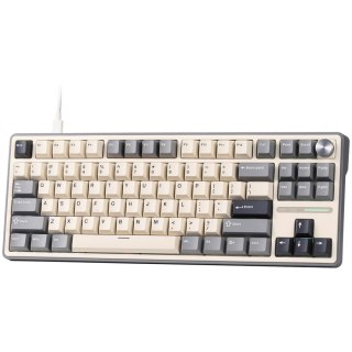 ROYAL KLUDGE R87Pro Half Grey Gaming Keyboard Creamy switch