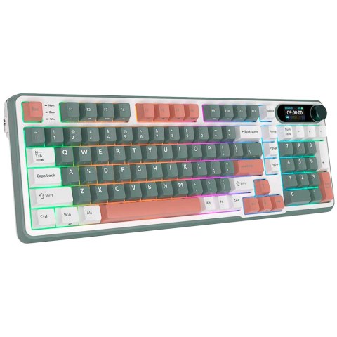 ROYAL KLUDGE RK-S98 Camping Green Gaming Keyboard Beige switch