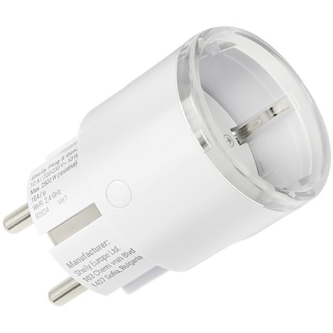 SHELLY Plug S Gen3 White Inteligentne gniazdko wewnętrzne białe