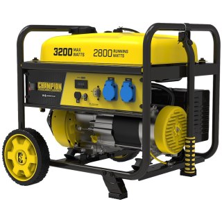 CHAMPION Generator benzynowy, 3200W, 68dB, Czarno Żółty