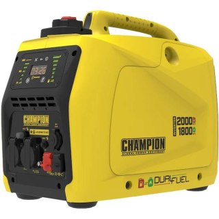 CHAMPION Generator dwupaliwowy, 2000W, 53dB, inverter, Czarno Żółty